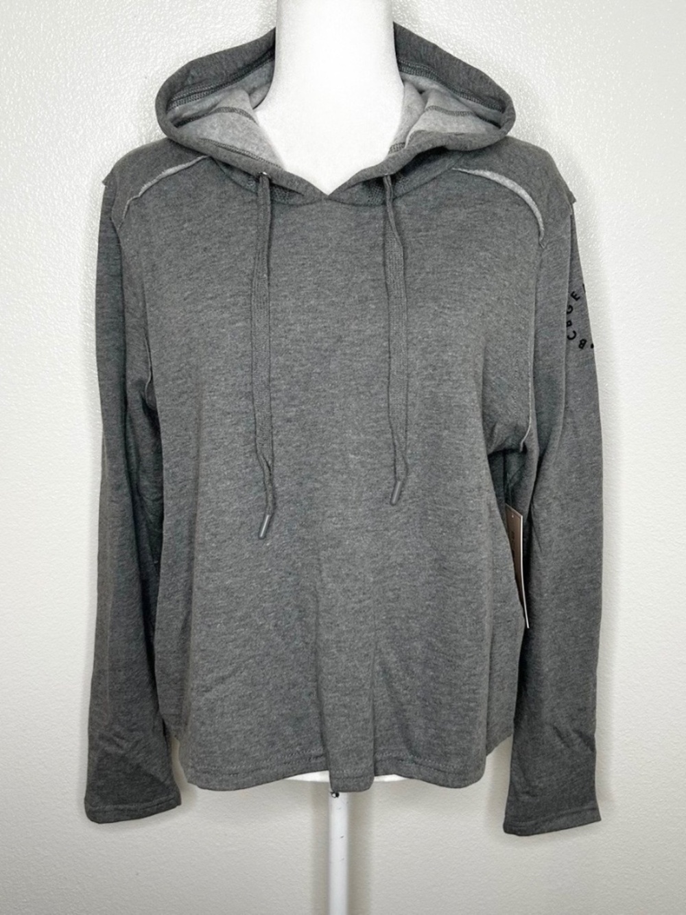 New BCBGeneration Womens Gray Hoodie Sweatshirt Size XL NWT